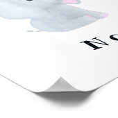 Maßgeschneiderter Baby Boy Elephant Kinderzimmer W Poster (Ecke)