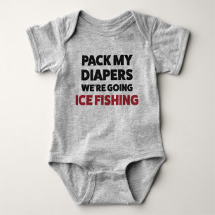Maßgeschneiderter Baby Ice Fishing Bodysuit T Shir Baby Strampler