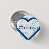 Maßgeschneiderter Babyname 3 cm runde Abzeichen Button (Vorne & Hinten)