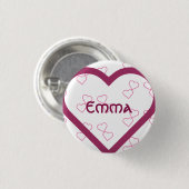 Maßgeschneiderter Babyname 3 cm runde Abzeichen Button (Vorne & Hinten)