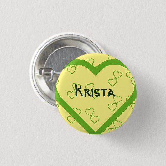 Maßgeschneiderter Babyname 3 cm runde Abzeichen Button (Vorne & Hinten)