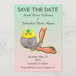 Maßgeschneiderter Ball und Kette Save the Date