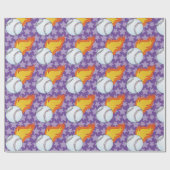 Maßgeschneiderter Baseball oder Softball Geschenkpapier (Flach)