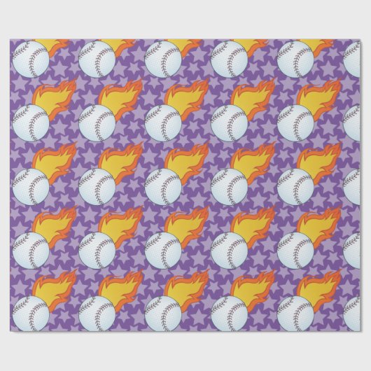 Maßgeschneiderter Baseball oder Softball Geschenkpapier (Flach)