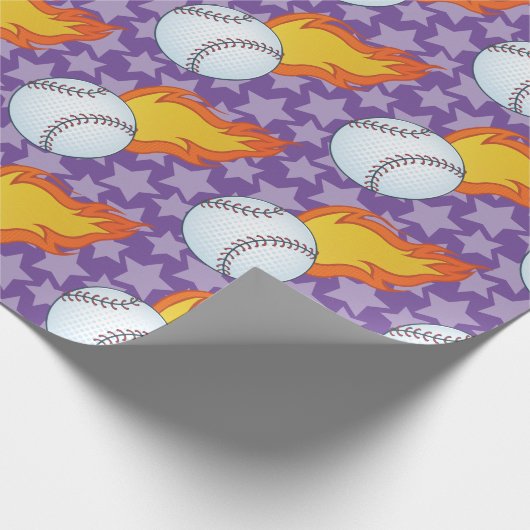 Maßgeschneiderter Baseball oder Softball Geschenkpapier (Ecke)