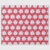 Maßgeschneiderter Baseball oder Softball Geschenkpapier (Flach)