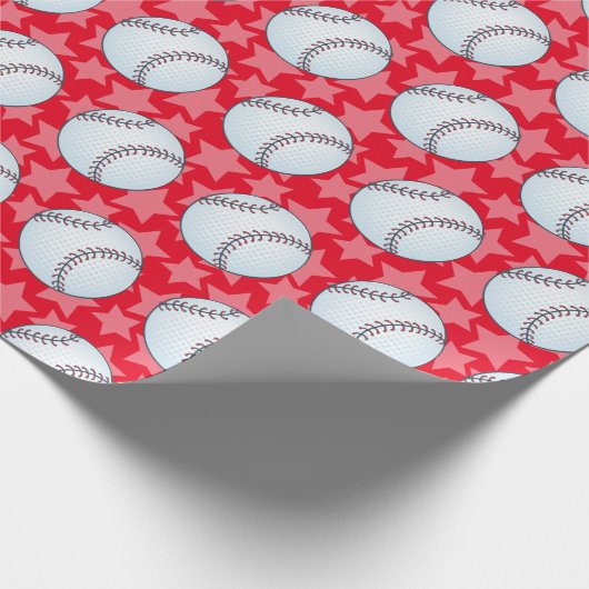Maßgeschneiderter Baseball oder Softball Geschenkpapier (Ecke)