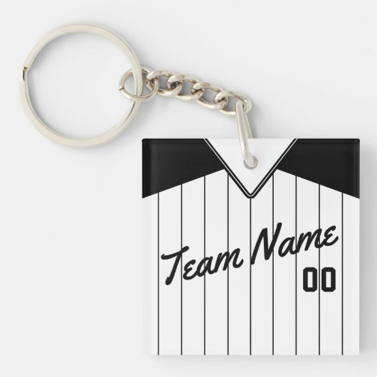 Maßgeschneiderter Baseball Softball Jersey Keyring Schlüsselanhänger (Vorderseite)