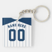 Maßgeschneiderter Baseball Softball Jersey Keyring Schlüsselanhänger (Rückseite)