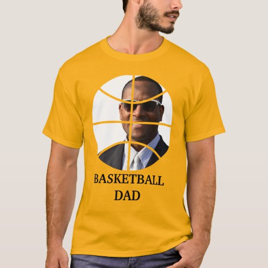 Maßgeschneiderter Basketball-Player Fotovorlage T T-Shirt (Vorderseite)