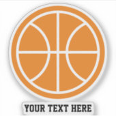 Maßgeschneiderter Basketball-Sportlogo-Aufkleber Aufkleber (Vorderseite)