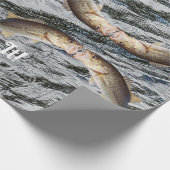 Maßgeschneiderter Basskissfisch Geschenkpapier (Ecke)