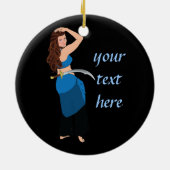 Maßgeschneiderter Bauchtänzer Keramik Ornament (Hinten)