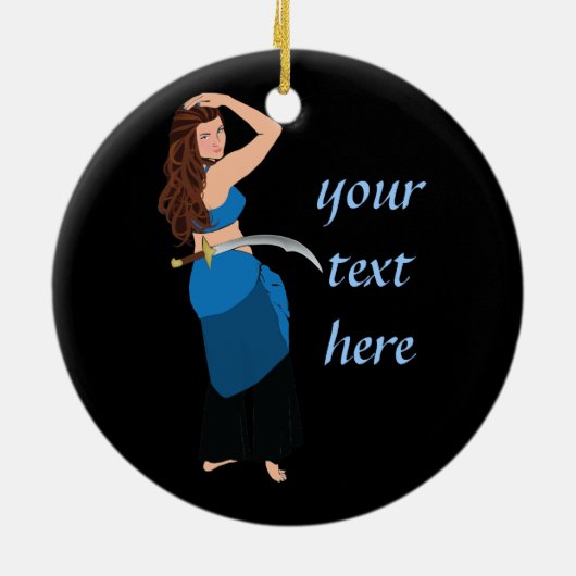 Maßgeschneiderter Bauchtänzer Keramikornament (Hinten)