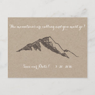 Maßgeschneiderter Berg Save the Date Ankündigungspostkarte