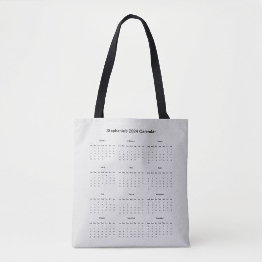 Maßgeschneiderter Beutel mit Kalender 2024 Tasche (Vorderseite)