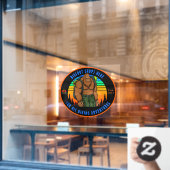 Maßgeschneiderter Bigfoot Wandershop für Sportarti Fensteraufkleber (Café-Fenster)