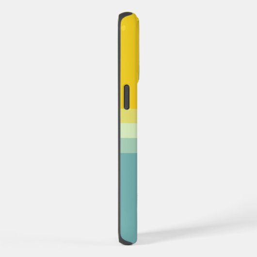 Maßgeschneiderter, blauer, gelber Farbblock iPhone Hülle (Rechte Seite)