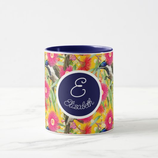 Maßgeschneiderter Blauer Honeyeater Tasse (Zentrum)