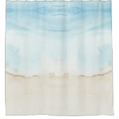 Maßgeschneiderter Blauer Sommer-Ozean-Duschvorhang Duschvorhang (Vorderseite)