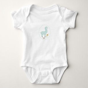Maßgeschneiderter Blue Little Llama Bodysuit Baby Strampler