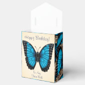 Maßgeschneiderter Blue Morpho Butterfly Swirl Geschenkschachtel (Geöffnet)