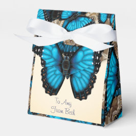 Maßgeschneiderter Blue Morpho Butterfly Swirl Geschenkschachtel