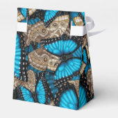 Maßgeschneiderter Blue Morpho Butterfly Swirl Geschenkschachtel (Rückseite)