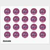 Maßgeschneiderter Blueberry-Sticker (DARK) Runder Aufkleber (Blatt)