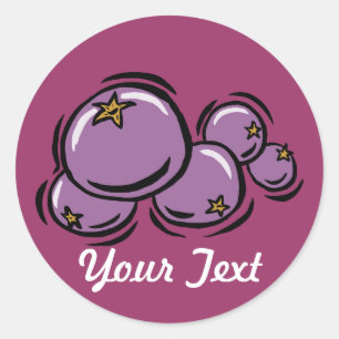 Maßgeschneiderter Blueberry-Sticker (DARK) Runder Aufkleber