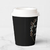 Maßgeschneiderter Blumenrahmen mit Morgentext Pappbecher (Rechts)