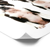 Maßgeschneiderter Boston Terrier Dog Pop Art Foto  Poster (Ecke)