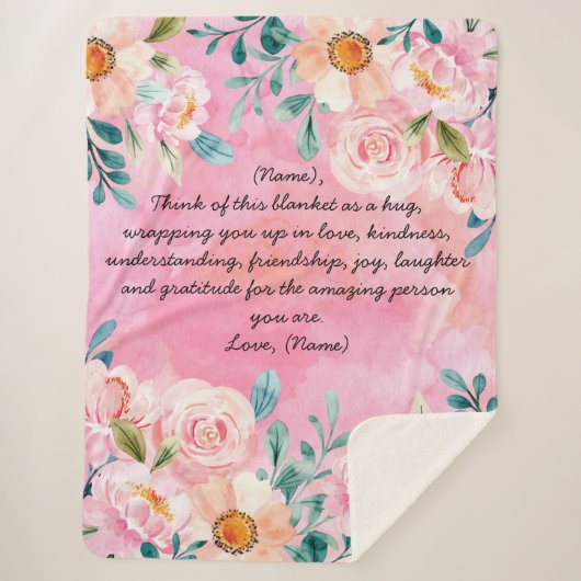 Maßgeschneiderter Brief oder Notizblock für sie mi Sherpadecke (Vorderseite)