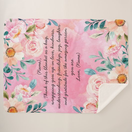 Maßgeschneiderter Brief oder Notizblock für sie mi Sherpadecke (Vorderseite (Horizontal))