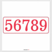 Maßgeschneiderter Briefkasten Hausnummer Meldeboge Aufkleber (Blatt)