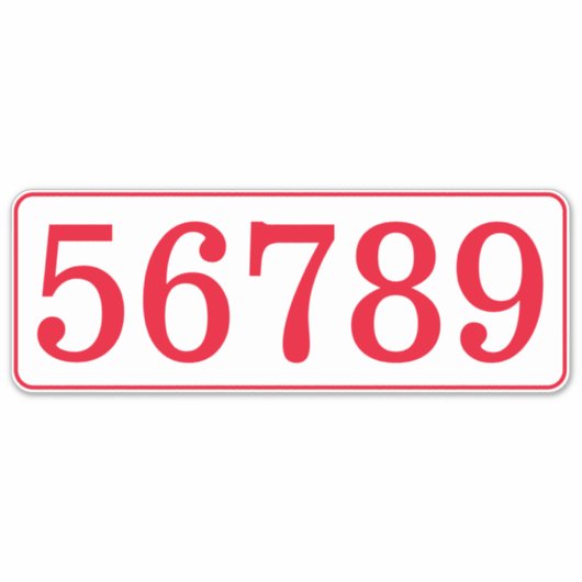 Maßgeschneiderter Briefkasten Hausnummer Meldeboge Aufkleber (Vorderseite)