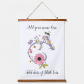 Maßgeschneiderter Buchstabe A Wandteppich Mit Holzrahmen (Vorderseite)