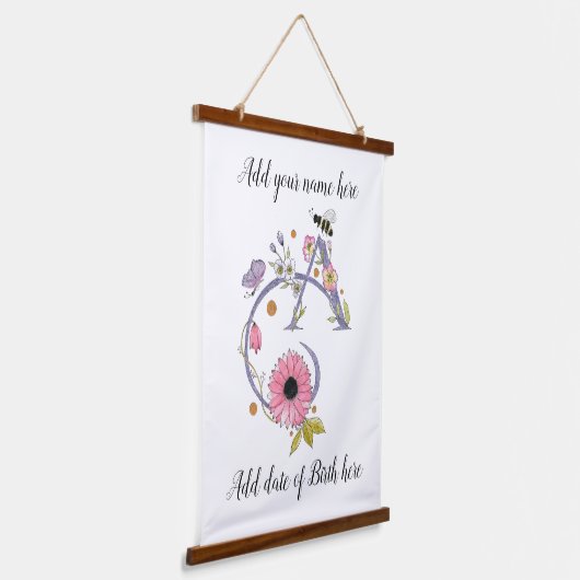 Maßgeschneiderter Buchstabe A Wandteppich Mit Holzrahmen (Gewinkelt)