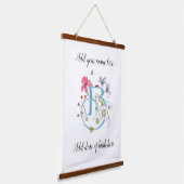 Maßgeschneiderter Buchstabe B Wandteppich Mit Holzrahmen (Gewinkelt)