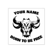 Maßgeschneiderter Bull Gummistempel (Prägung)