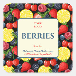 Maßgeschneiderter Business-Sticker für handgeferti Quadratischer Aufkleber