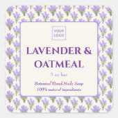 Maßgeschneiderter Business-Sticker für handgeferti Quadratischer Aufkleber (Vorderseite)