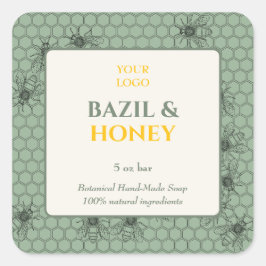 Maßgeschneiderter Business-Sticker für handgeferti Quadratischer Aufkleber