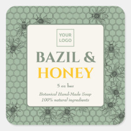 Maßgeschneiderter Business-Sticker für handgeferti Quadratischer Aufkleber