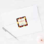 Maßgeschneiderter Business-Sticker für handgeferti Quadratischer Aufkleber (Umschlag)