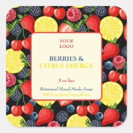 Maßgeschneiderter Business-Sticker für handgeferti Quadratischer Aufkleber