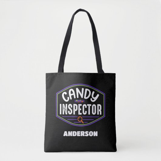 Maßgeschneiderter Candy Inspector Trick oder Treat Tasche (Vorderseite)