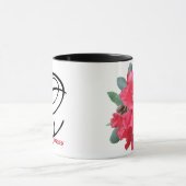 Maßgeschneiderter Carmen-Name Rot floral trendy bo Tasse (Zentrum)