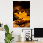 Maßgeschneiderter Carpe Diem mit farbigen Blättern Poster (Heimbüro)