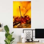 Maßgeschneiderter Carpe Diem mit farbigen Blättern Poster (Heimbüro)